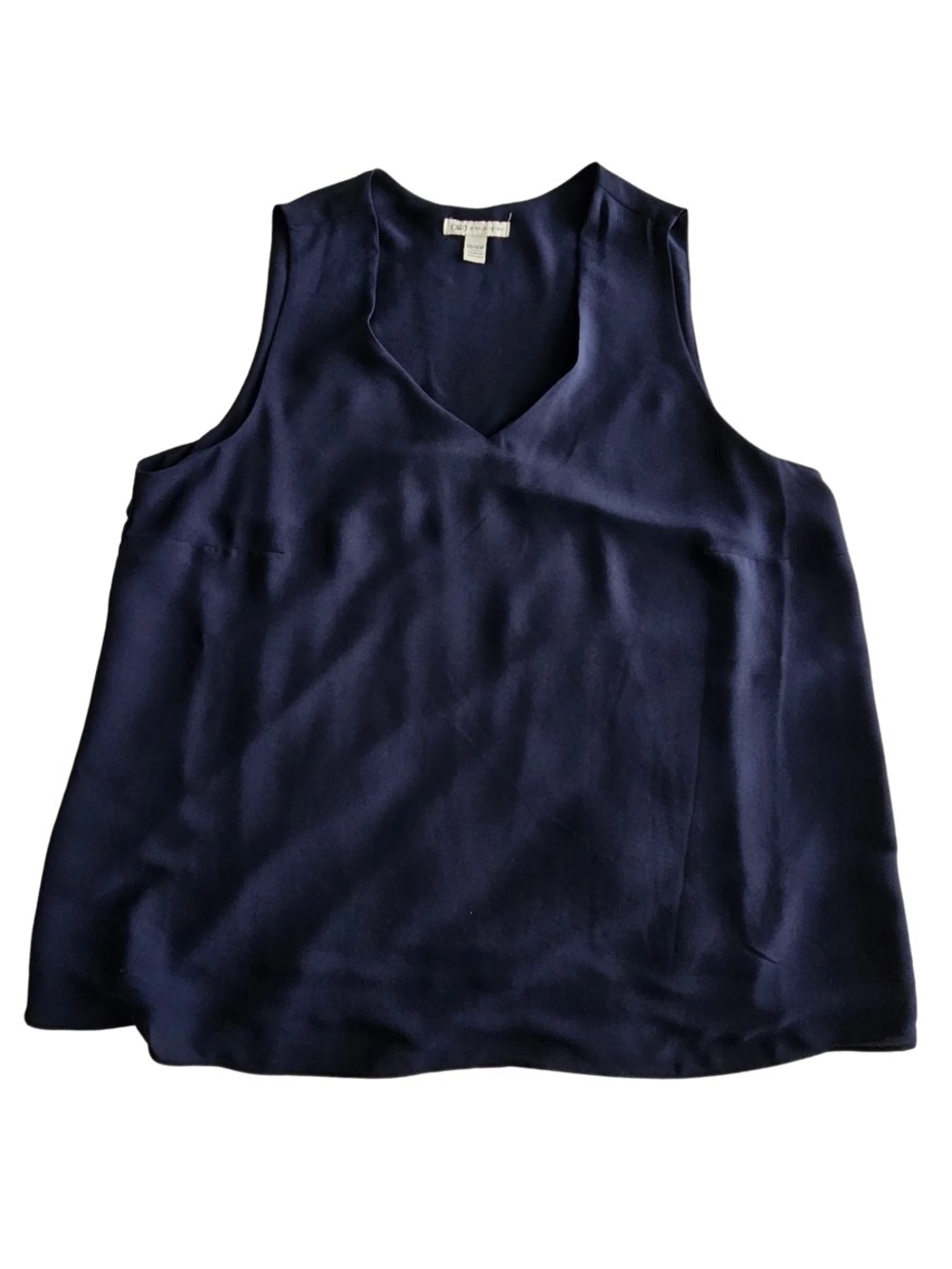 Cato Women's Plus Size 14/16 Navy V-Neck Sleeveless Camisole